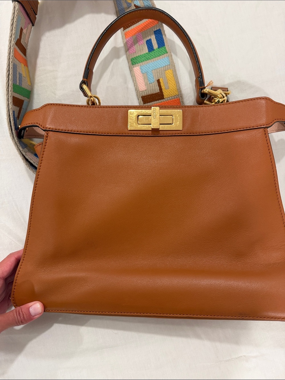 Fendi Medium Brown Leather Peek a Boo